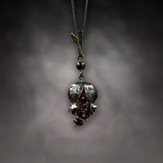 Pomegranate Pendant Black